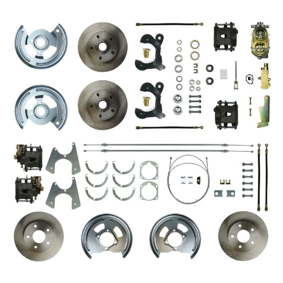 1958-1958 Chevrolet Biscayne Front and Rear Brake Conversion Kit The Right Stuff FSC584SDC