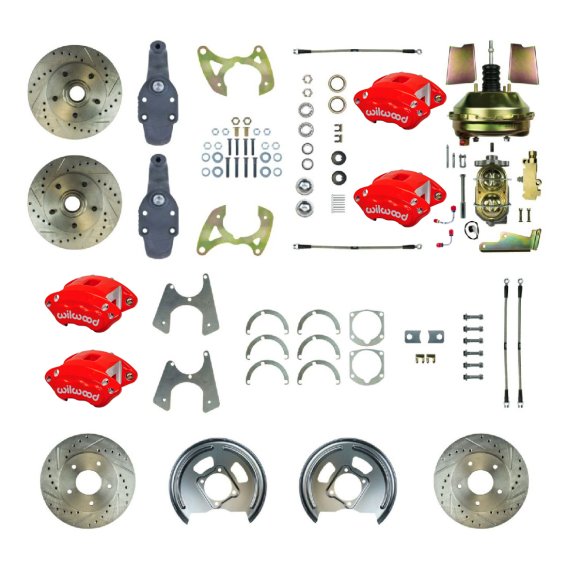 1965-1968 Chevrolet Biscayne Front and Rear Brake Conversion Kit The Right Stuff FSC664DCDZ