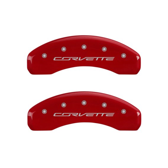 2014-2019 C7 Corvette Yellow Powder Coat Caliper Covers with Corvette Logo