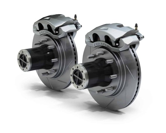 Fits Jeep JK Front 8-Lug Full-Float Locking Hub Conversion Kit and Big Brake Kit w/ Slotted Rotor...