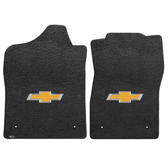 2007-2013-silverado-lloyd-ultimat-2pcs-floor-mats-gold-3d-bowtie-logo