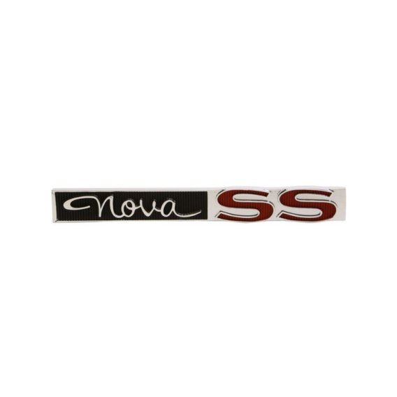 1963-1964 Nova Glove Box Door Emblem, "Nova SS", Sold as Each