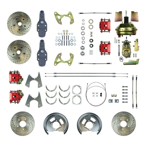 1959-1964 Chevrolet Biscayne Front and Rear Brake Conversion Kit The Right Stuff FSC594DCDZ