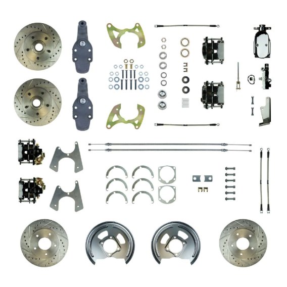 1965-1970 Chevrolet Biscayne Front and Rear Brake Conversion Kit The Right Stuff FSC654SDDSX