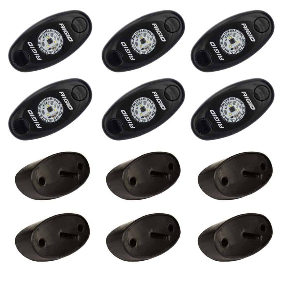 Rock Light Kit Cool White Set of 6 Lights A-Series RIGID Industries 400253