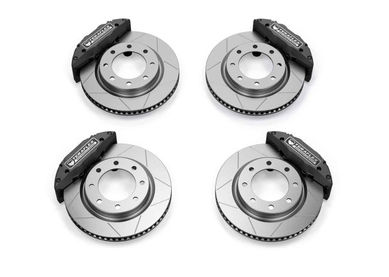 Fits JL/JLU-JK/JKU: Delta Brake Kit Front and Rear 8x6.5 " Bolt Pattern For 07-18 Jeep JK/JKU Wra...