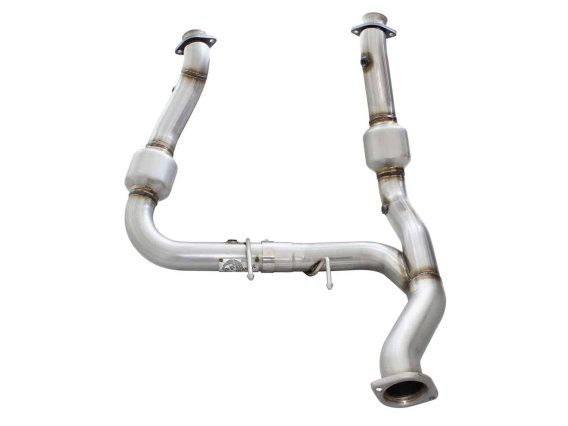 AFE Filters 48-43010 Street Series Twisted Steel Y-Pipe Exhaust System