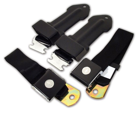 Seat Belts Bowtie Lift Latch - Black For 1965-1966 Corvette