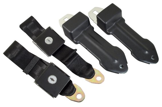 Seat Belts Bowtie Lift Latch - Black For 1965-1966 Corvette