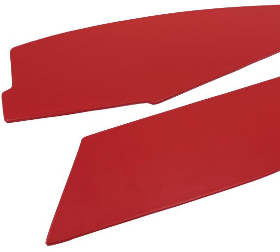 Leather Console Side Panels- Red For 1978-1980 Corvette