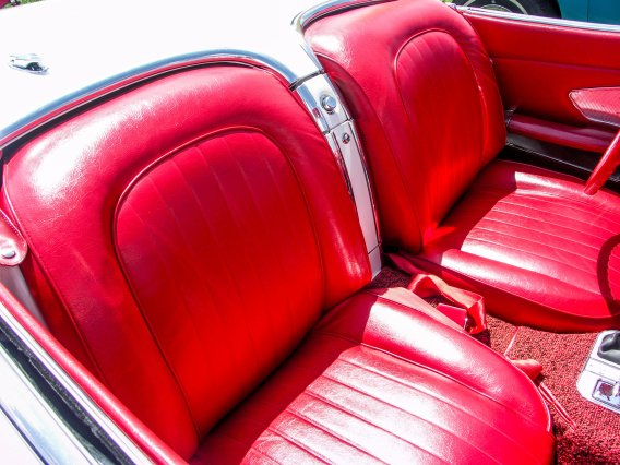 Vinyl Seat Covers- Red For 1960 Corvette