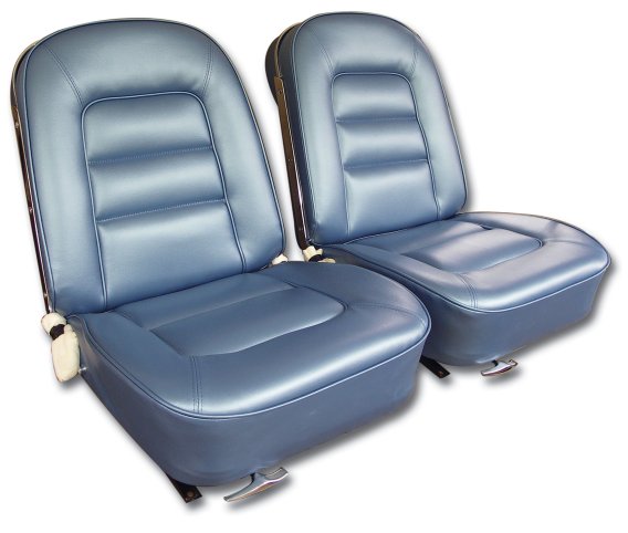 Vinyl Seat Covers- Bright Blue For 1965 Corvette