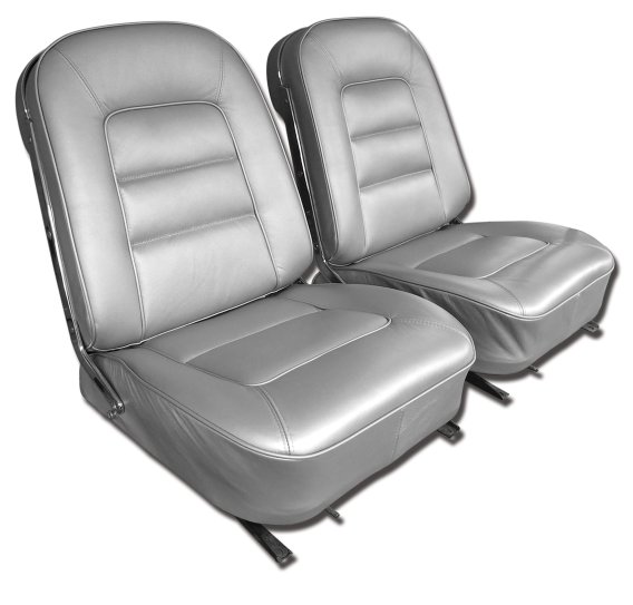 Vinyl Seat Covers- Silver For 1965 Corvette