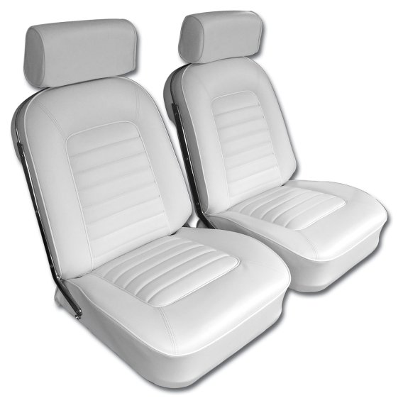 Vinyl Seat Covers- White For 1966 Corvette