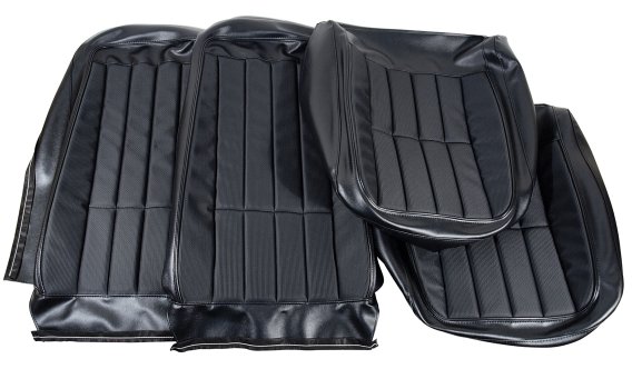 Vinyl Seat Covers- Black For 1975 Corvette