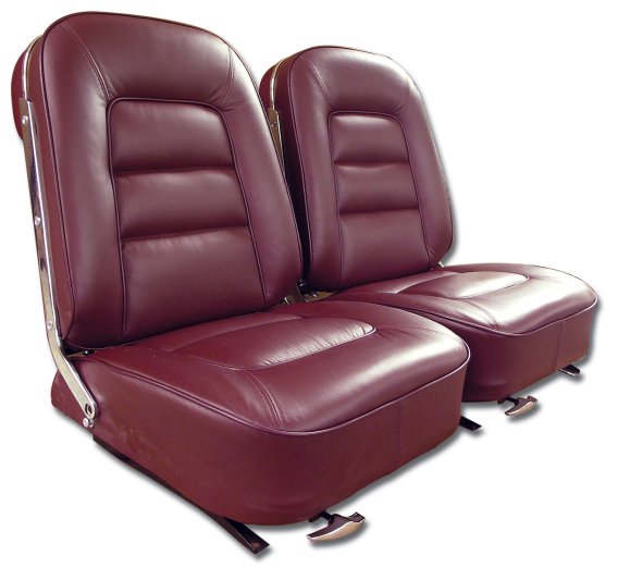 Leather Seat Covers- Camaroon For 1965 Corvette