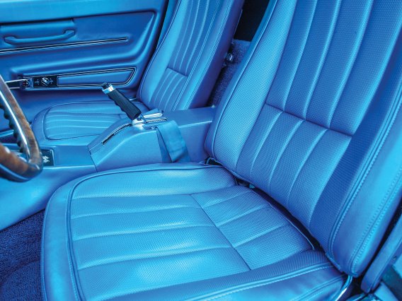 Leather Seat Covers- Bright Blue For 1968 Corvette