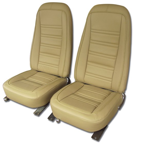 Leather Seat Covers Buckskin 100%-Leather For 1976-1977 Corvette