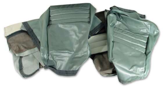 Leather Seat Covers Silvergreen Leather/Vinyl Original 2" Bolster For 82 Corvette