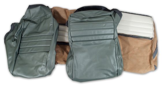 Leather Seat Covers Silvergreen 100%-Leather 2" Bolster For 1982 Corvette