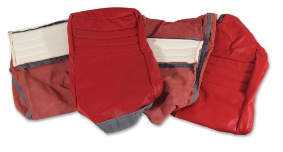 Leather Seat Covers Red 100%-Leather 4" Bolster For 1979-1981 Corvette