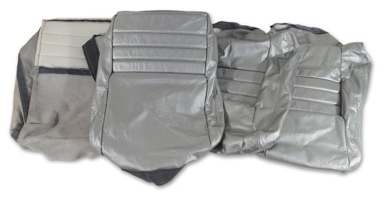 Leather Seat Covers Silver Pace 100%-Leather 4" Bolster For 1978 Corvette