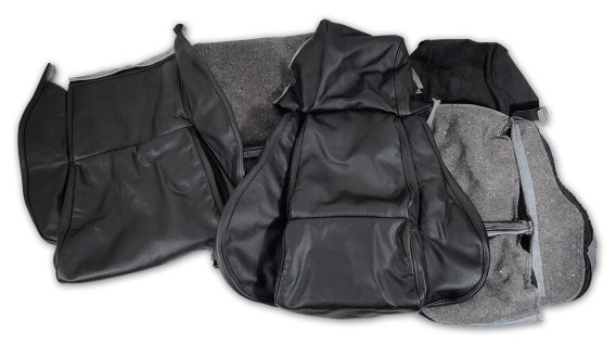 Leather Seat Covers- Black Standard For 1984-1988 Corvette