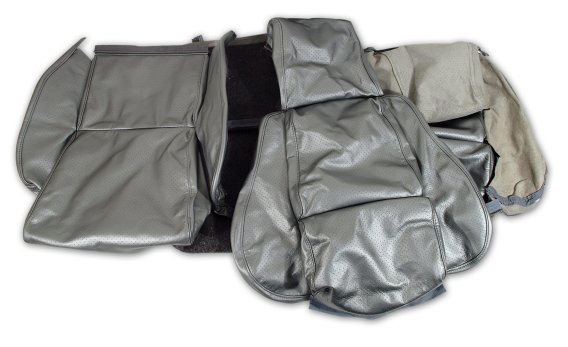 Leather Seat Covers- Gray Standard For 1984-1987 Corvette