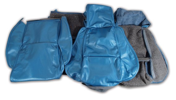 Leather Seat Covers- Blue Standard For 1986-1988 Corvette