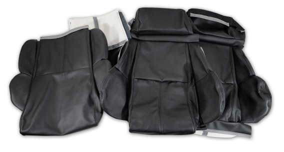 Leather Seat Covers- Black Standard For 1989-1992 Corvette