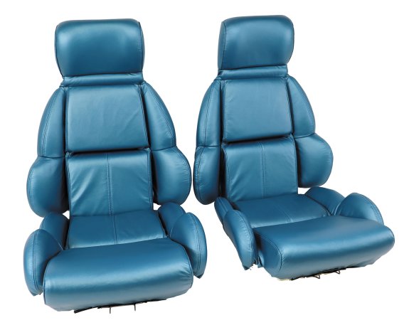 Leather Seat Covers- Blue Standard For 1989 Corvette