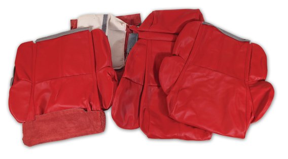 Leather Seat Covers- Red Standard For 1989-1992 Corvette