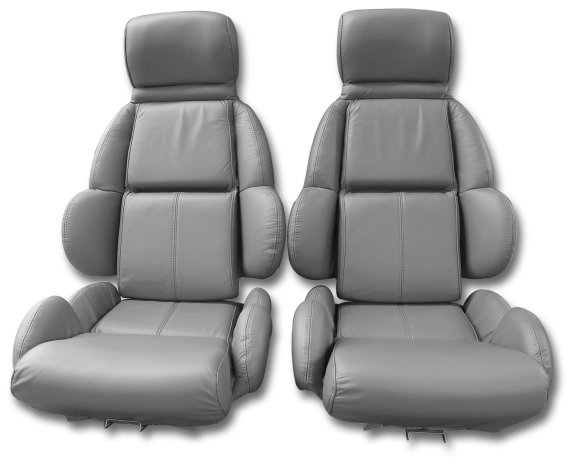 Leather Seat Covers- Gray Standard For 1989 Corvette