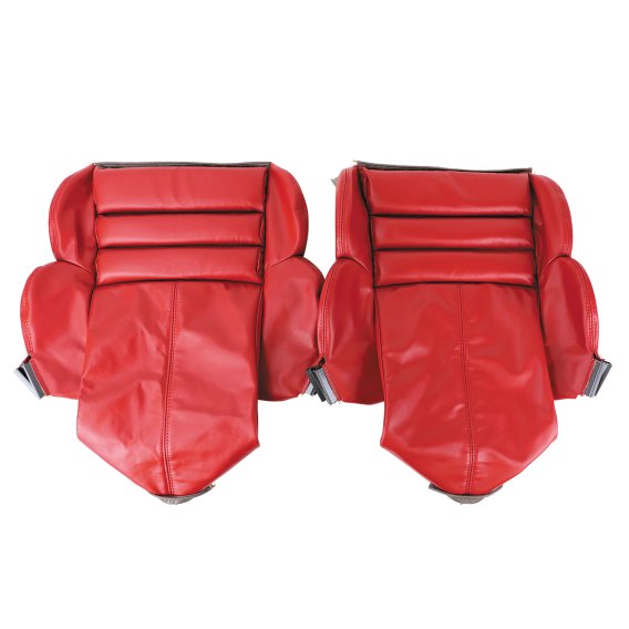 Leather Seat Covers- Red Sport For 1989-1990 Corvette