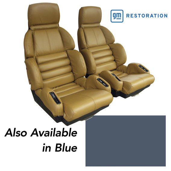 Leather Seat Covers- Blue Sport For 1990 Corvette