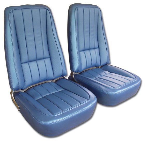 Leather-Like Vinyl Seat Covers Bright Blue For 1969 Corvette