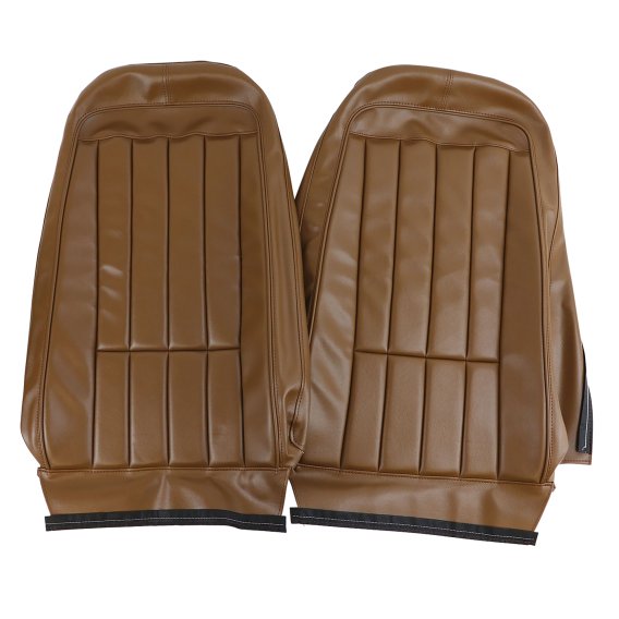 Leather-Like Vinyl Seat Covers Dark Saddle For 1970-1971 Corvette