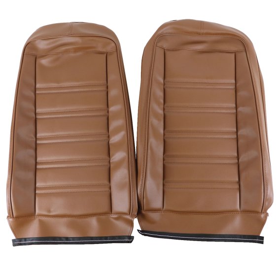 Leather-Like Vinyl Seat Covers Dark Saddle For 1973 Corvette