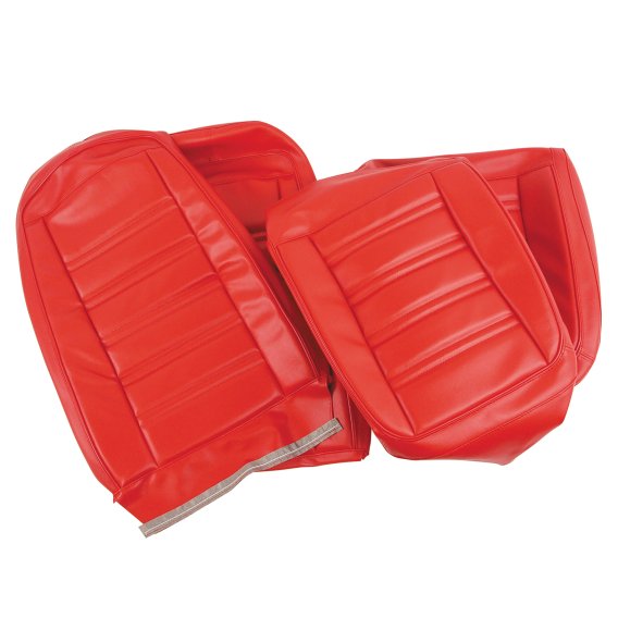 Leather-Like Vinyl Seat Covers- Red For 1972 Corvette