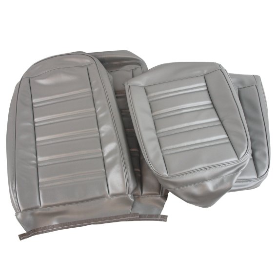 Leather-Like Vinyl Seat Covers- Silver For 1974 Corvette