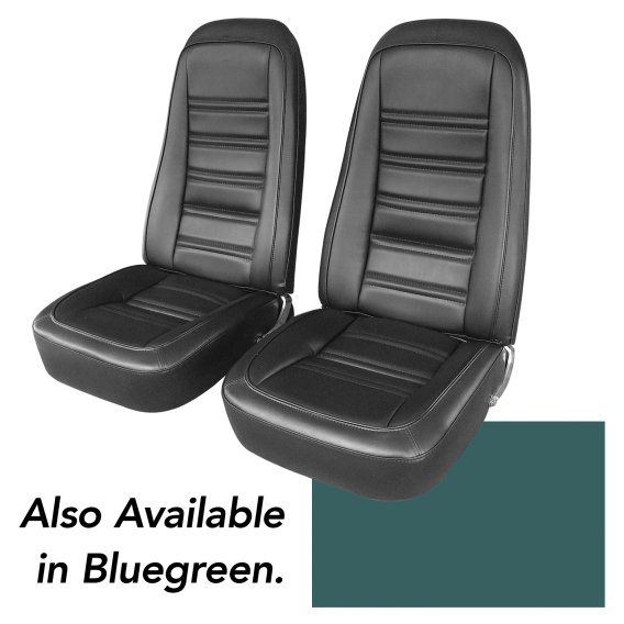 Leather-Like Vinyl Seat Covers Bluegreen For 1976 Corvette