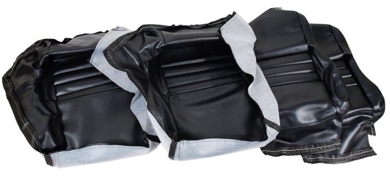 Leather-Like Vinyl Seat Covers Black 2" Bolster For 1979-1981 Corvette