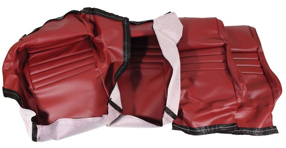 Leather-Like Vinyl Seat Covers Red 2" Bolster For 1982 Corvette