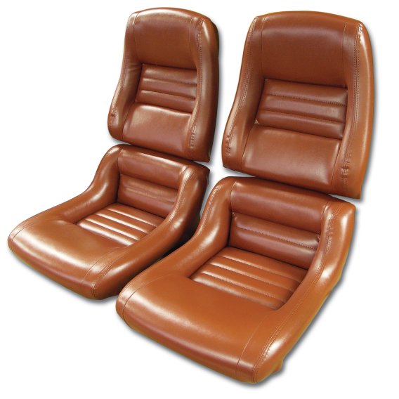 Leather-Like Vinyl Seat Covers Cinnabar 2" Bolster For 1981 Corvette