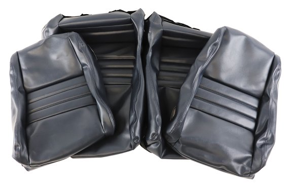 Leather-Like Vinyl Seat Covers Dark Blue 2" Bolster For 79-81 Corvette