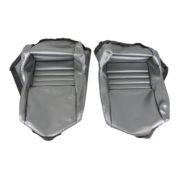 Leather-Like Vinyl Seat Covers Silver 2" Bolster For 1981 Corvette