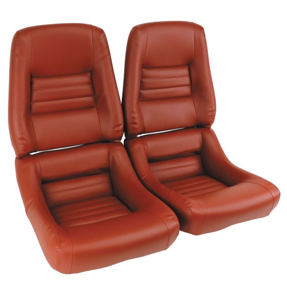 Leather-Like Vinyl Seat Covers Cinnabar 4" Bolster For 1981 Corvette