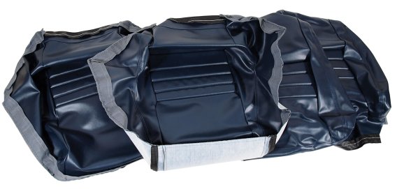 Leather-Like Vinyl Seat Covers Dark Blue 4" Bolster For 1982 Corvette