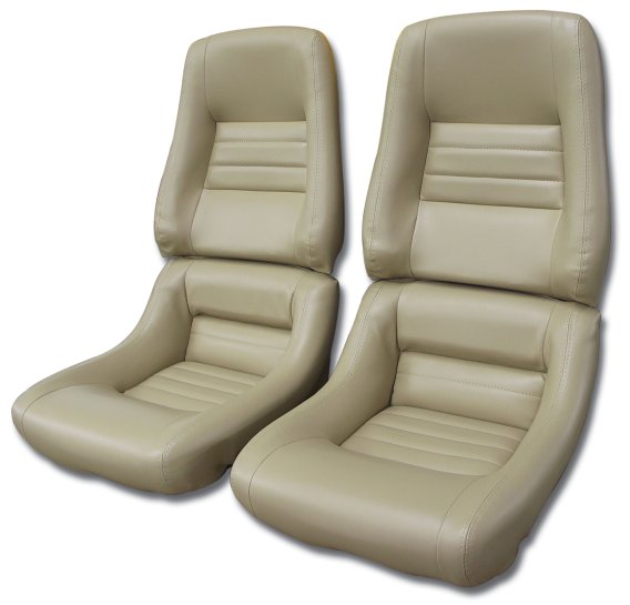 Leather-Like Vinyl Seat Covers Doeskin 4" Bolster For 1979-80 Corvette