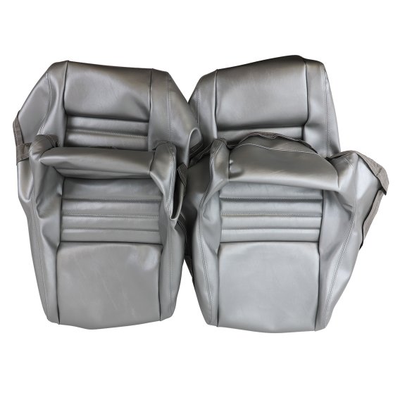 Leather-Like Vinyl Seat Covers Silver 4" Bolster For 1981 Corvette